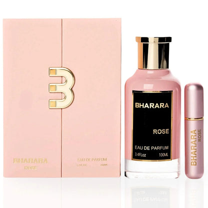 Set Bharara Rose (Perfume, perfumero recargable + Estuche de lujo )