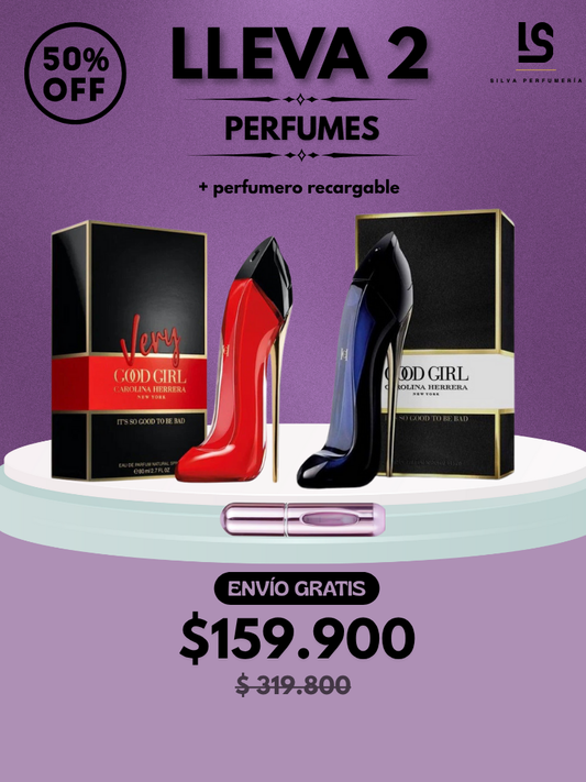 DÚO PERFUMES ( Good Girl + Very Good Girl ) + Regalo Perfumero 🎁