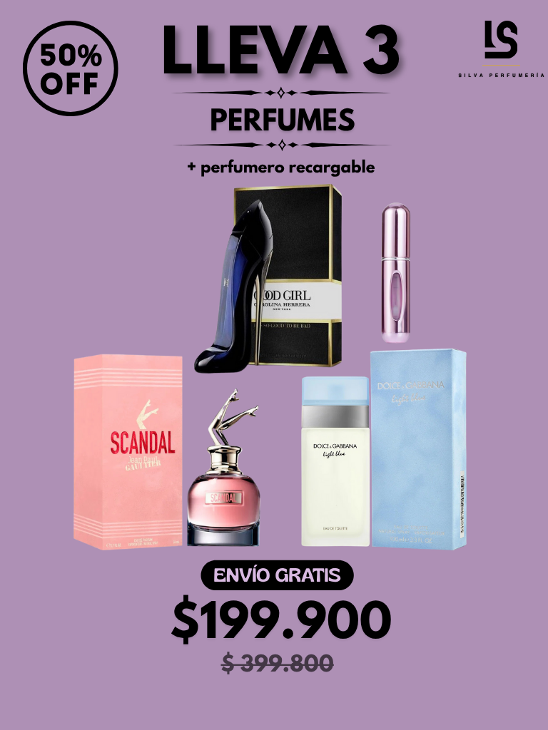 TRÍO PERFUMES ( Scandal + Dolce Gabbana + Good Girl ) + Regalo Perfumero 🎁