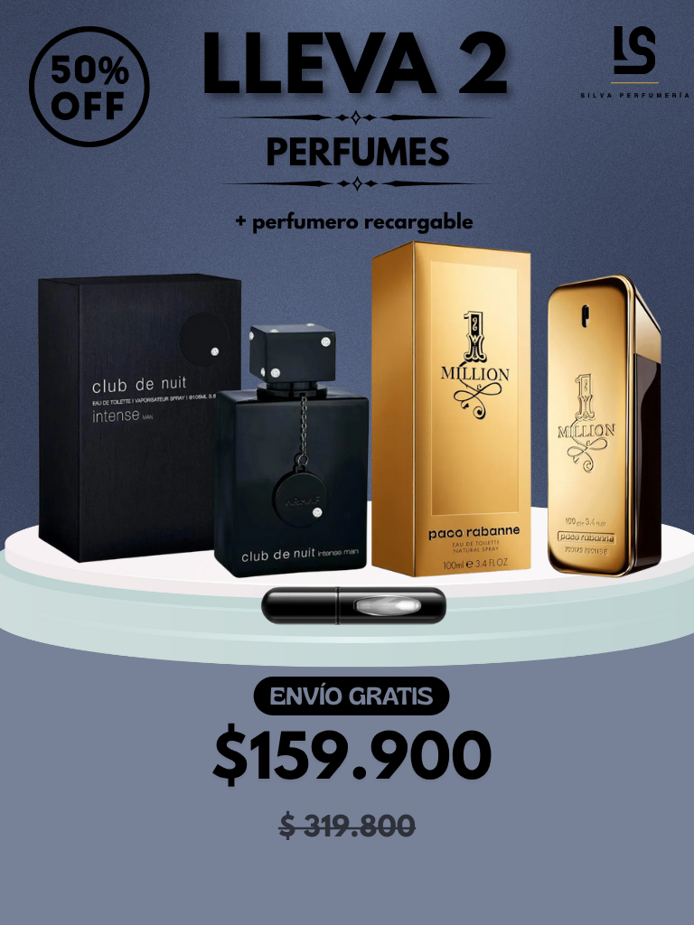 DÚO PERFUMES ( Club de Nuit int  + One Million ) + Regalo Perfumero 🎁