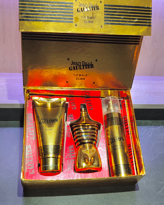 Set JPG ELIXIR ( Perfume + Crema Corporal + Splash ) + Gratis Empaque de lujo
