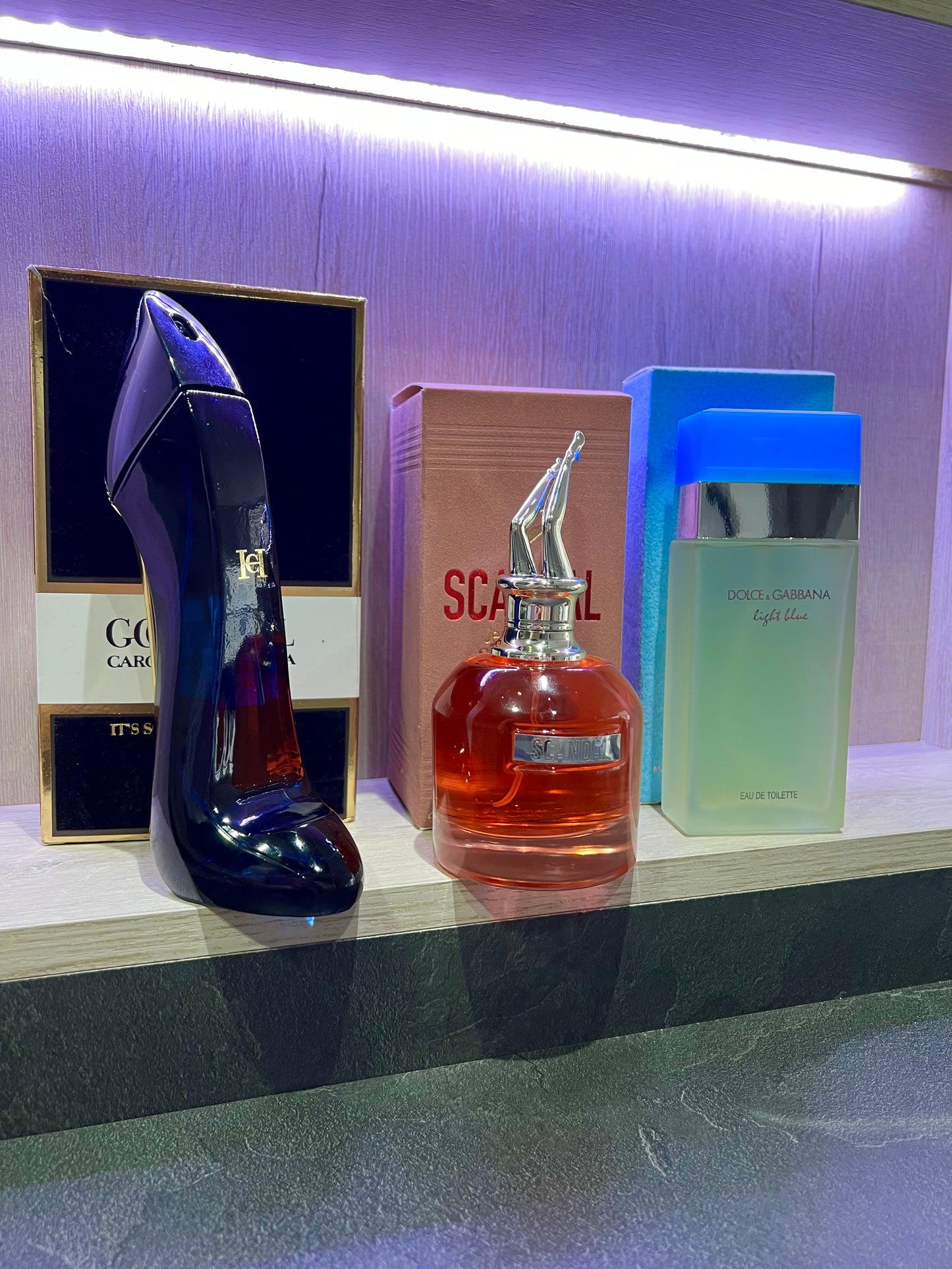TRÍO PERFUMES ( Scandal + Dolce Gabbana + Good Girl ) + Regalo Perfumero 🎁