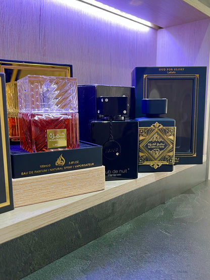 TRIO PERFUMES ( Oud For Glory + Khamrah + Club de nuit ) + Regalo Perfumero