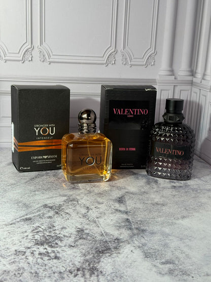 DÚO PERFUMES ( Stonguer WY Intensly + Valentino Born in Roma Int ) + Regalo Perfumero